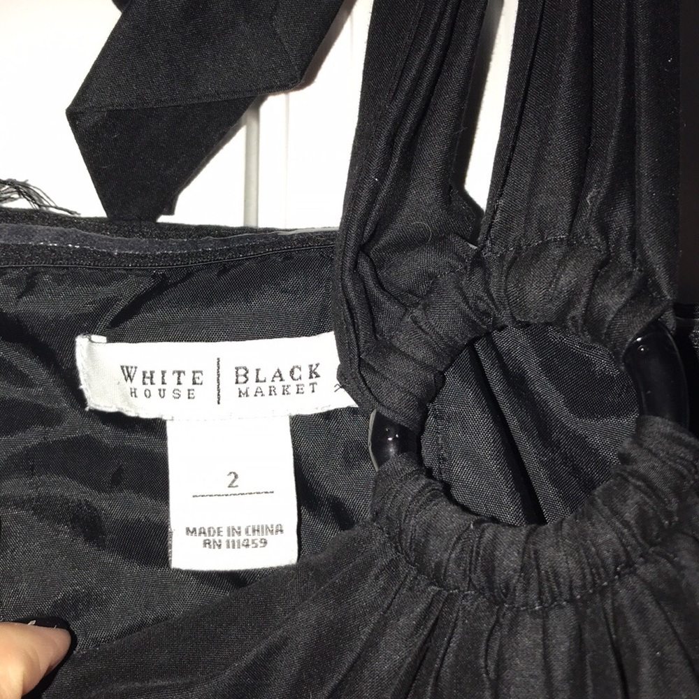 White House Black Market Black Halter Dress